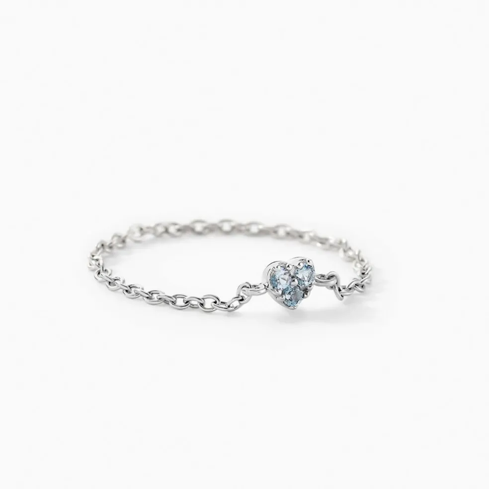 Bague Myhalf Argent Blanc Oxyde De Zirconium