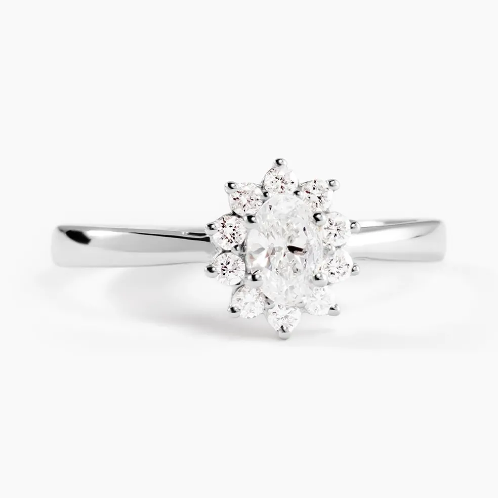 Bague Mysie Platine Blanc Diamant Synthétique