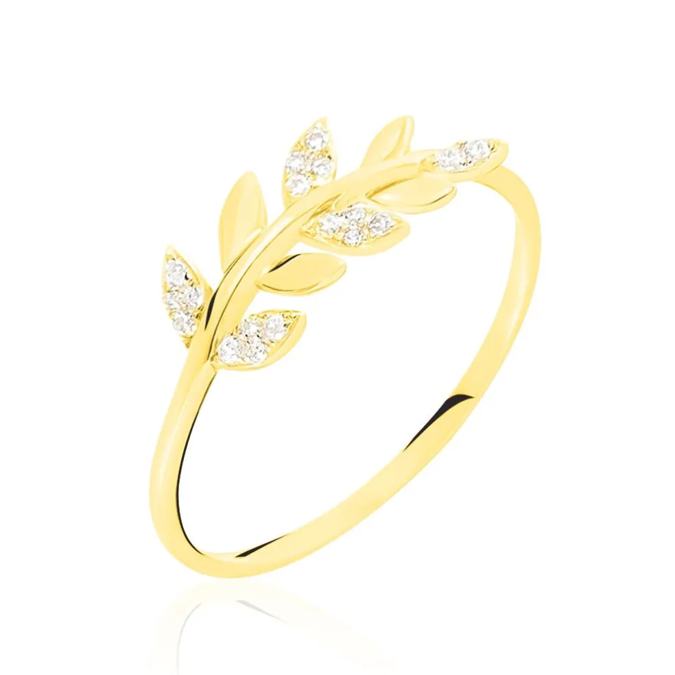 Bague Nahia Or Jaune Oxyde De Zirconium