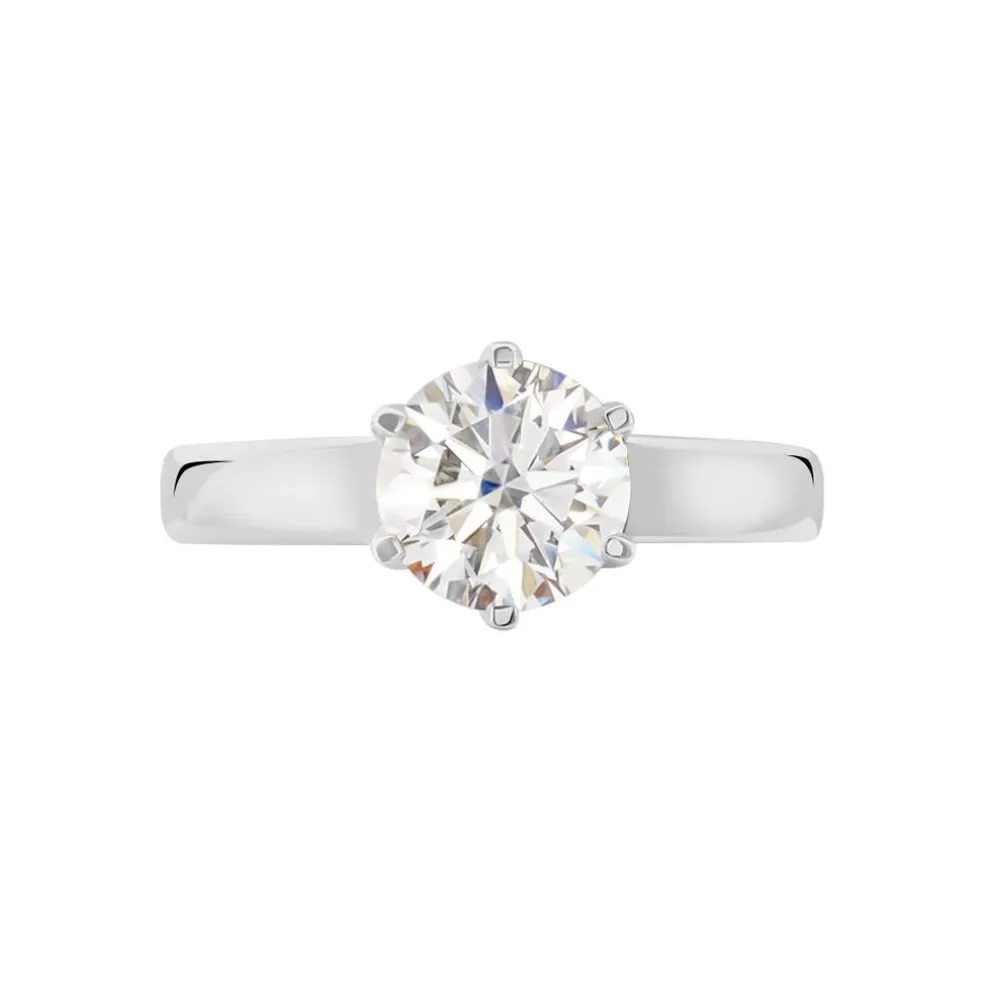 Bague Natalia Ld Platine Blanc Diamant Synthétique