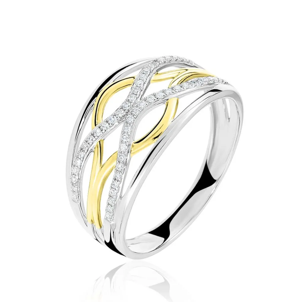 Bague Nathalie Or Bicolore Diamant