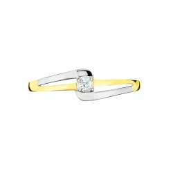 Bague Nesryne Or Bicolore Topaze