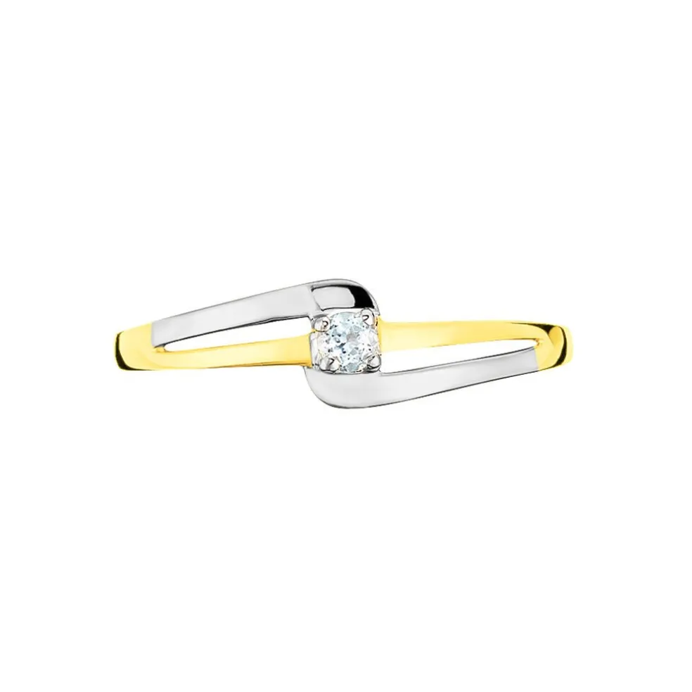 Bague Nesryne Or Bicolore Topaze