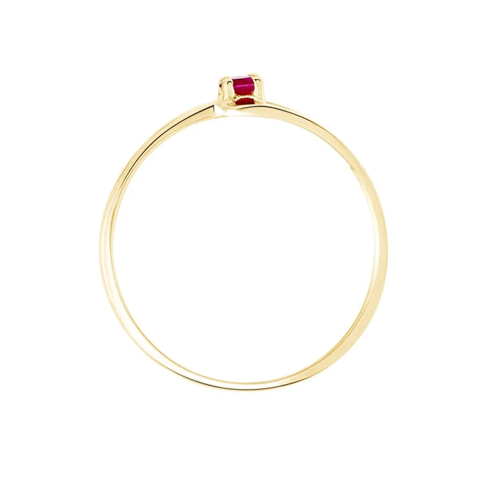 Bague Nesryne Or Jaune Rubis
