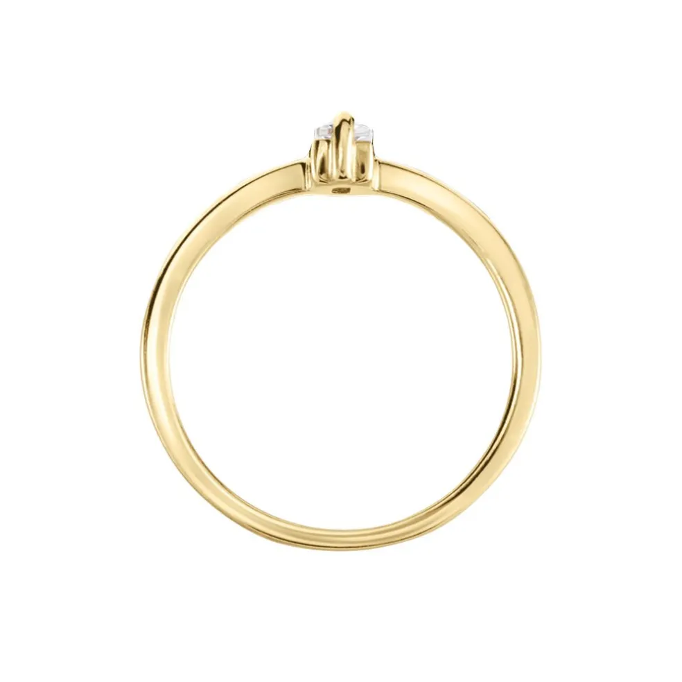 Bague Nila Plaqué Or Jaune Oxyde De Zirconium