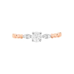Bague Norhen Or Rose Oxyde De Zirconium