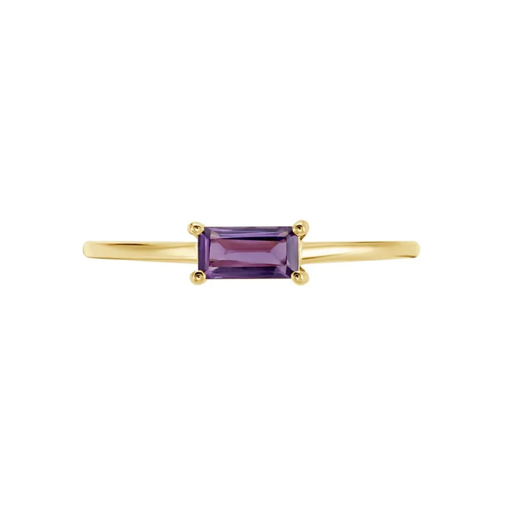 Bague Nottingham Or Jaune Améthyste