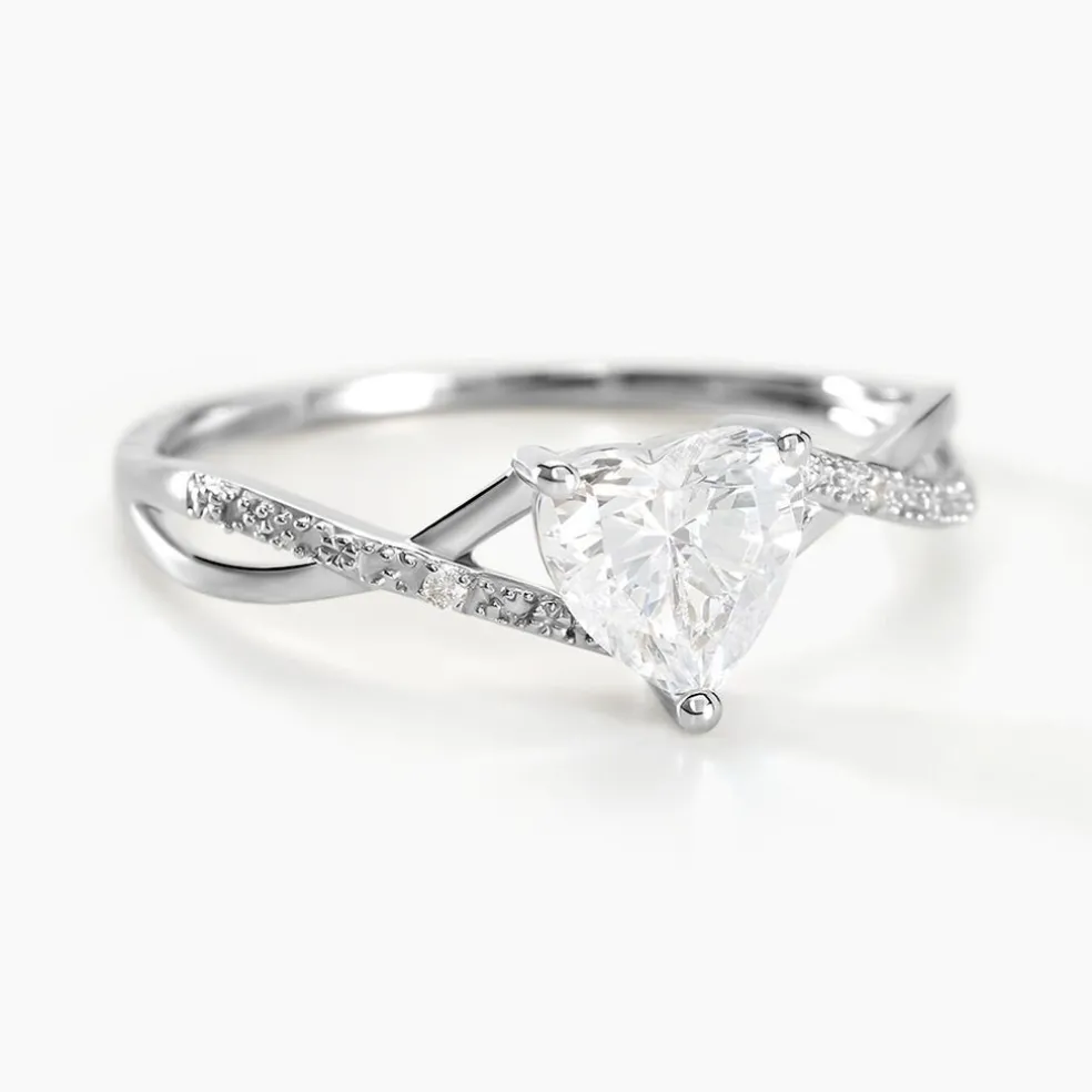 Bague Or Blanc Clothilde Oxyde De Zirconium