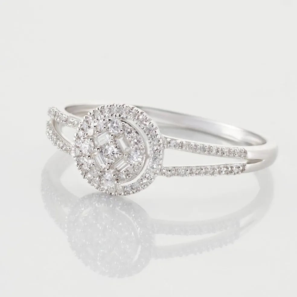 Bague Or Blanc Collection 1986 Diamants