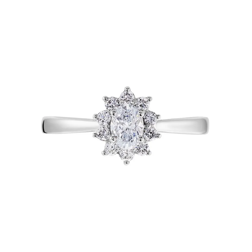 Bague Or Blanc Mysie Diamants Synthétiques