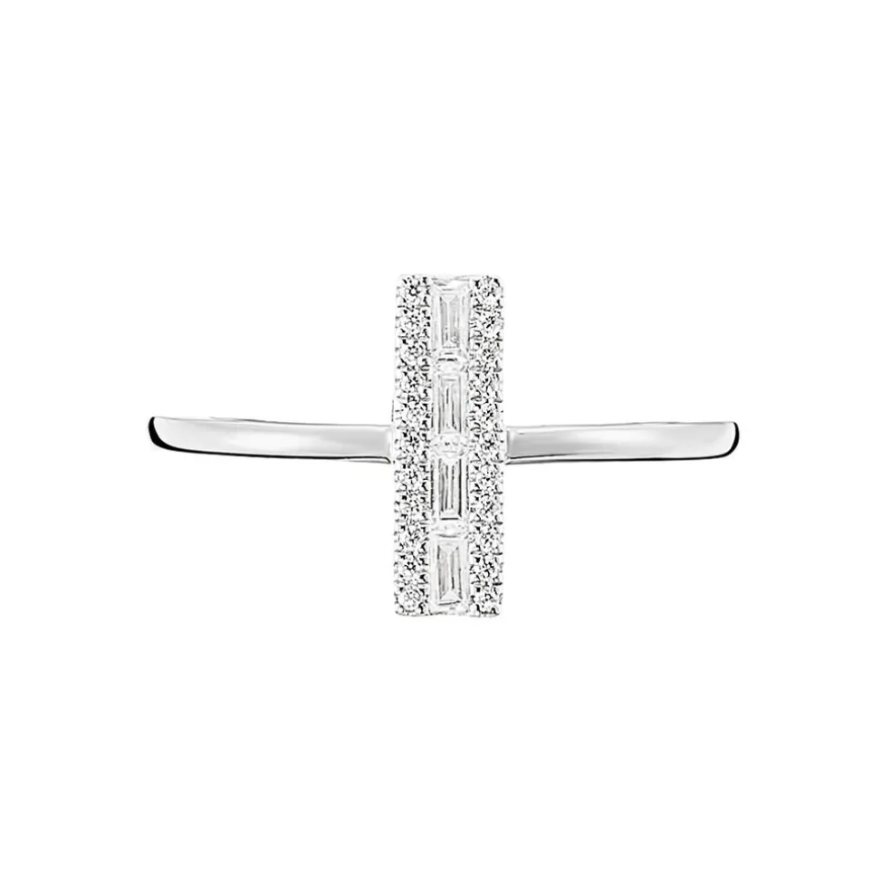 Bague Or Blanc Oxyde De Zirconium