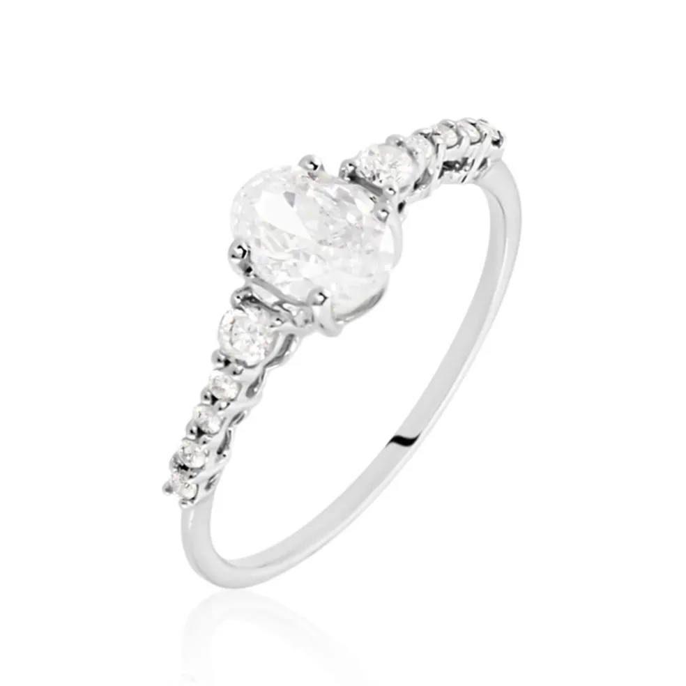 Bague Or Blanc Peadar Oxyde De Zirconium