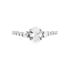 Bague Or Blanc Peadar Oxyde De Zirconium