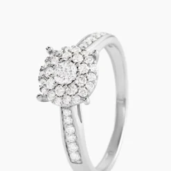Bague Or Blanc  Shirlene Diamant Synthetique