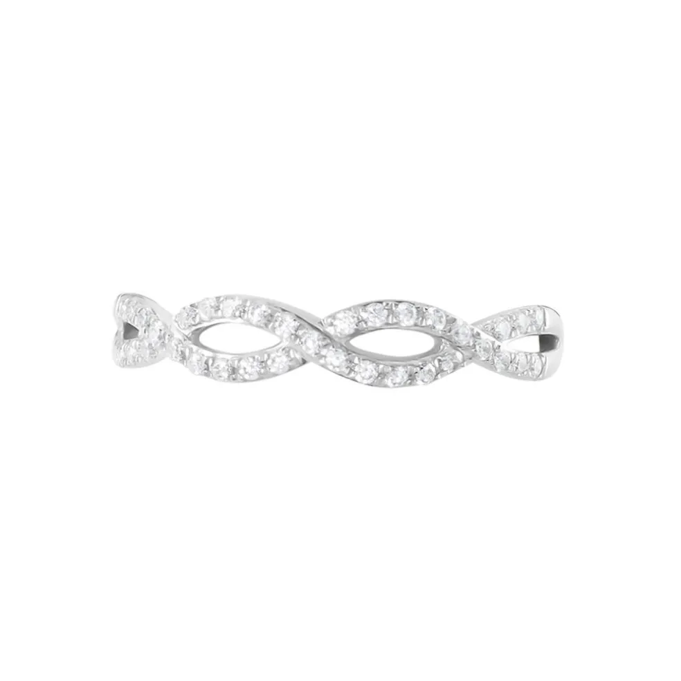 Bague Or Blanc Triston Oxyde De Zirconium