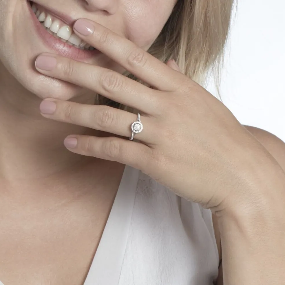 Bague Or Blanc Verna Diamants Cercle