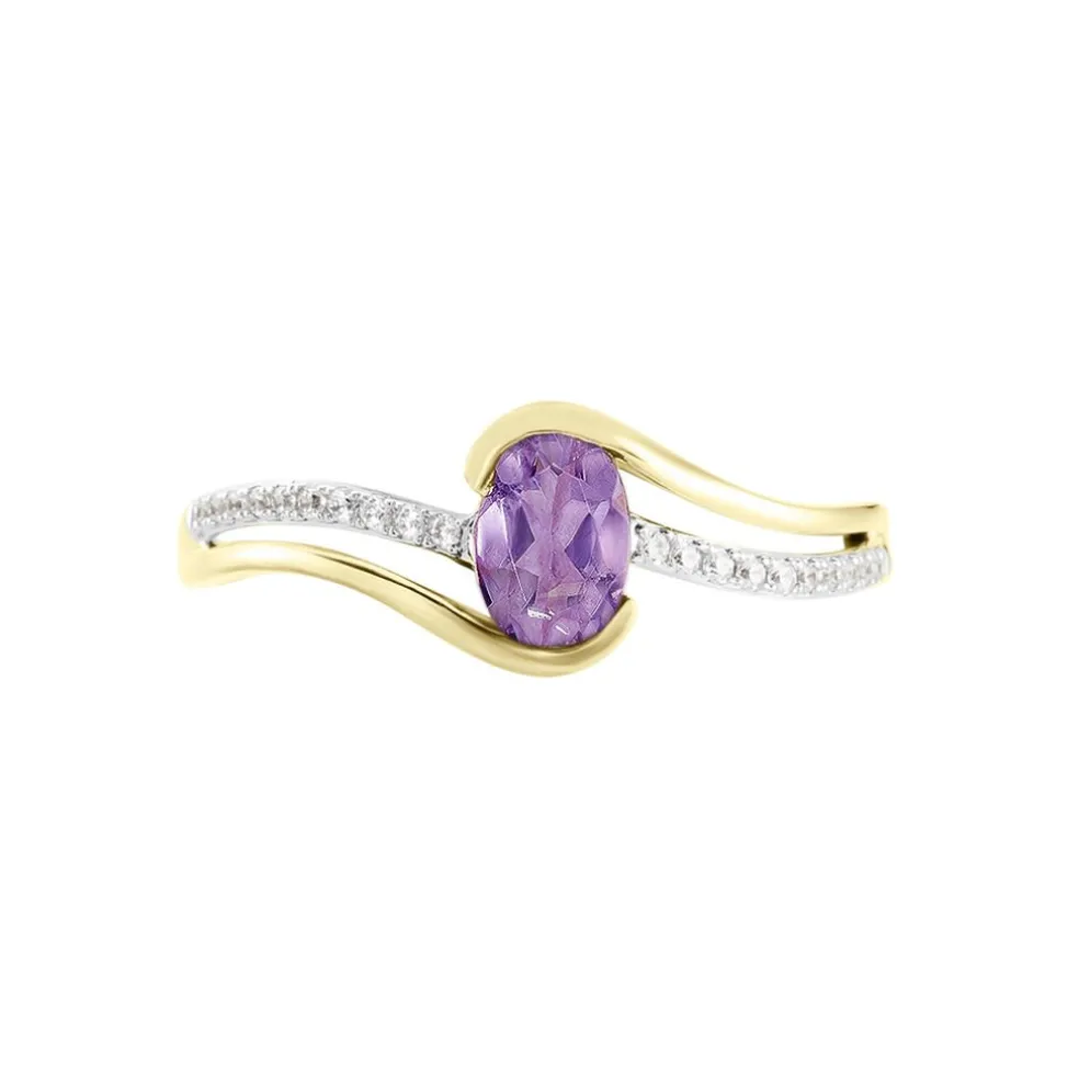 Bague Or Jaune Anja Améthyste