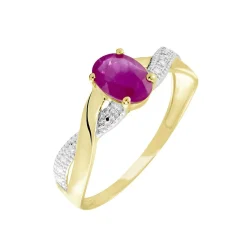 Bague Or Jaune Candice Rubis