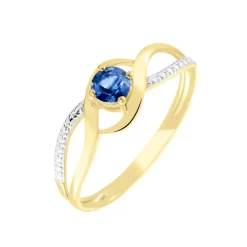 Bague Or Jaune Canut Saphir