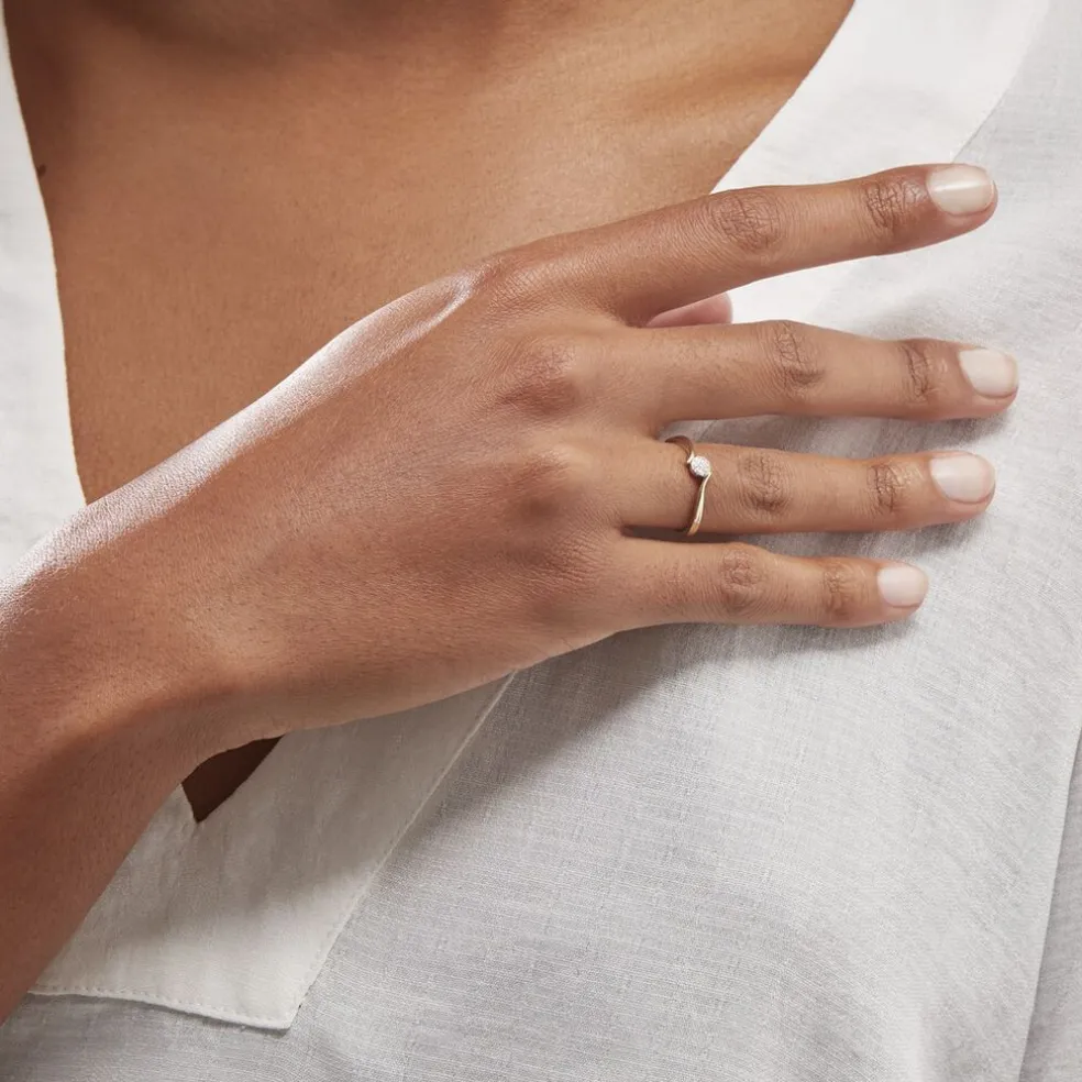 Bague Or Jaune Cerisette Diamant