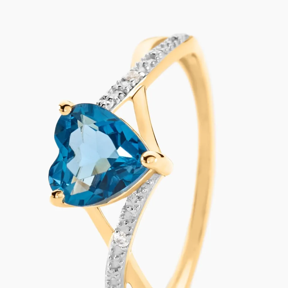 Bague Or Jaune Clothilde Topaze Oxydes De Zirconium