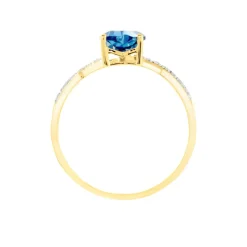 Bague Or Jaune Clothilde Topaze Oxydes De Zirconium