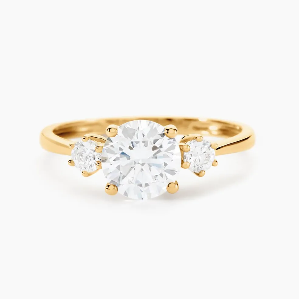Bague Or Jaune Kesari Oxyde De Zirconium