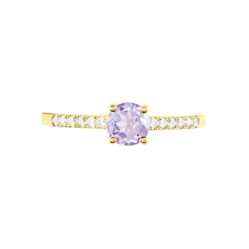Bague Or Jaune Manon Améthyste