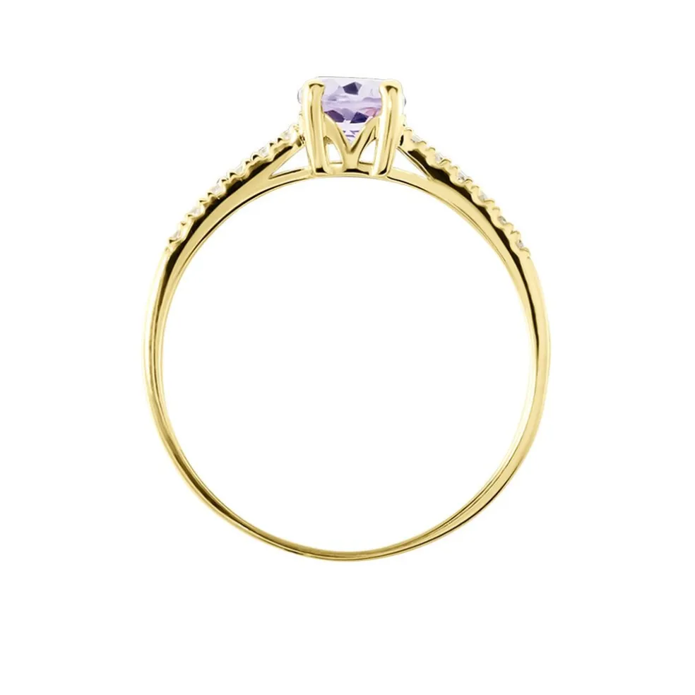Bague Or Jaune Manon Améthyste