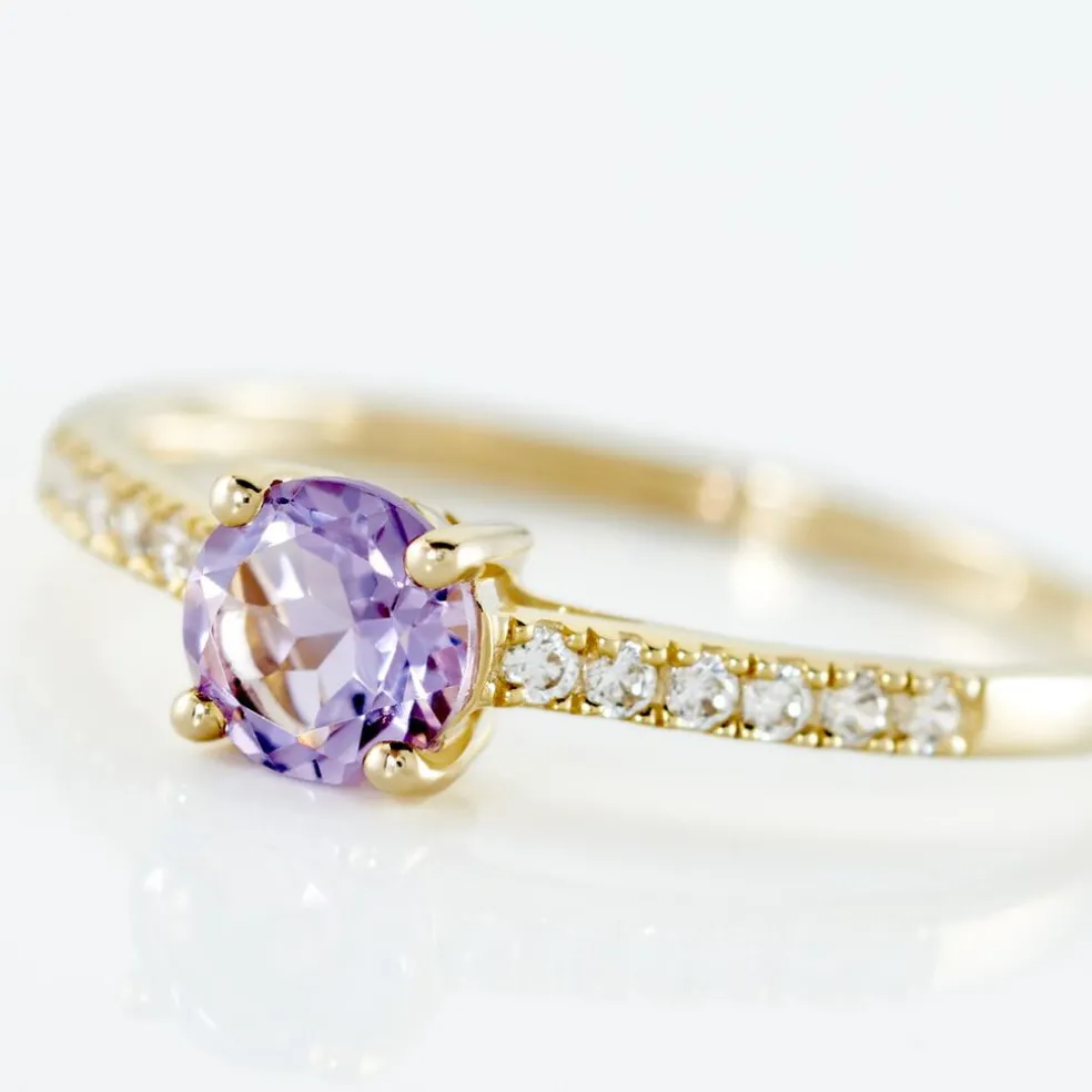 Bague Or Jaune Manon Améthyste