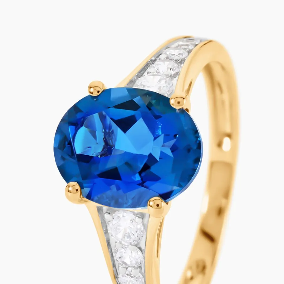 Bague Or Jaune Marie-camille Topaze Oxydes De Zirconium