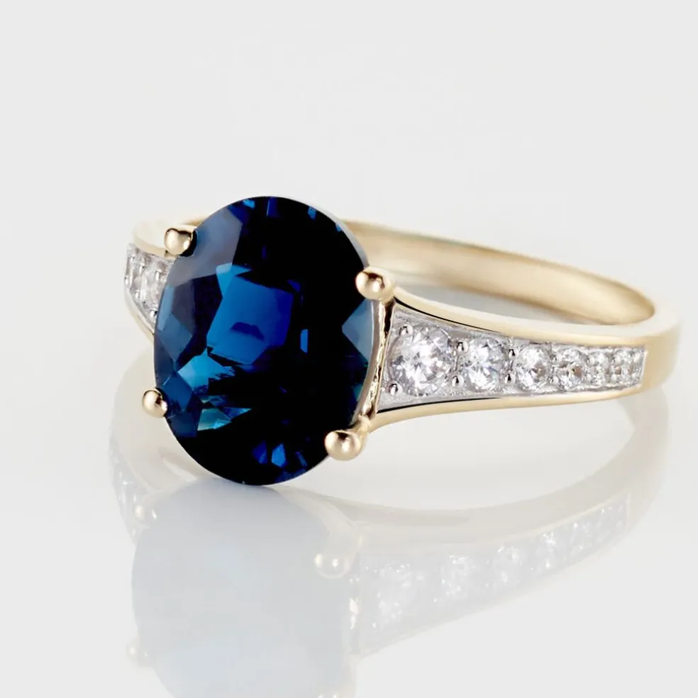 Bague Or Jaune Marie-camille Topaze Oxydes De Zirconium