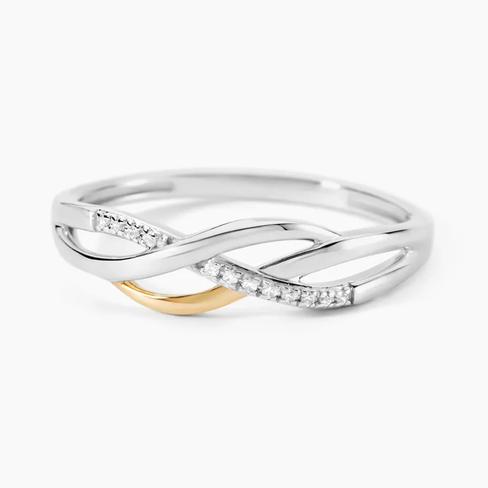 Bague Or Jaune Oxyde De Zirconium