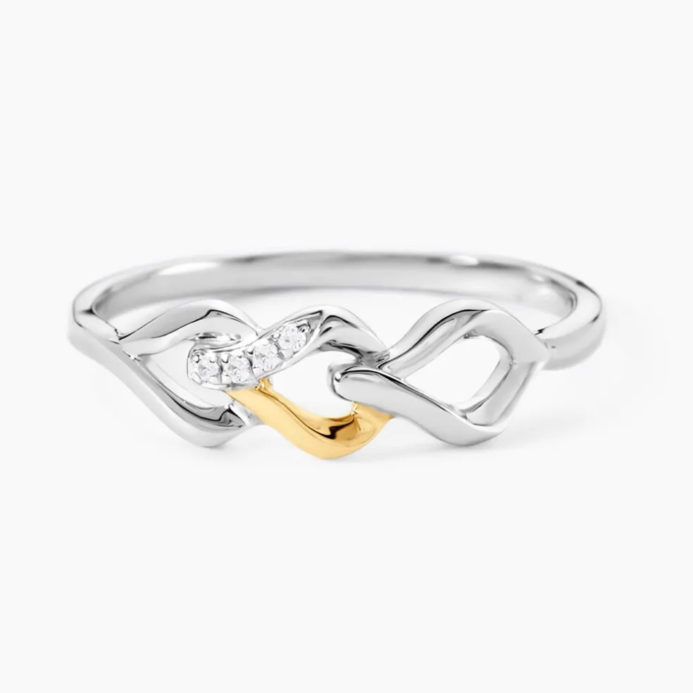 Bague Or Jaune Oxyde De Zirconium