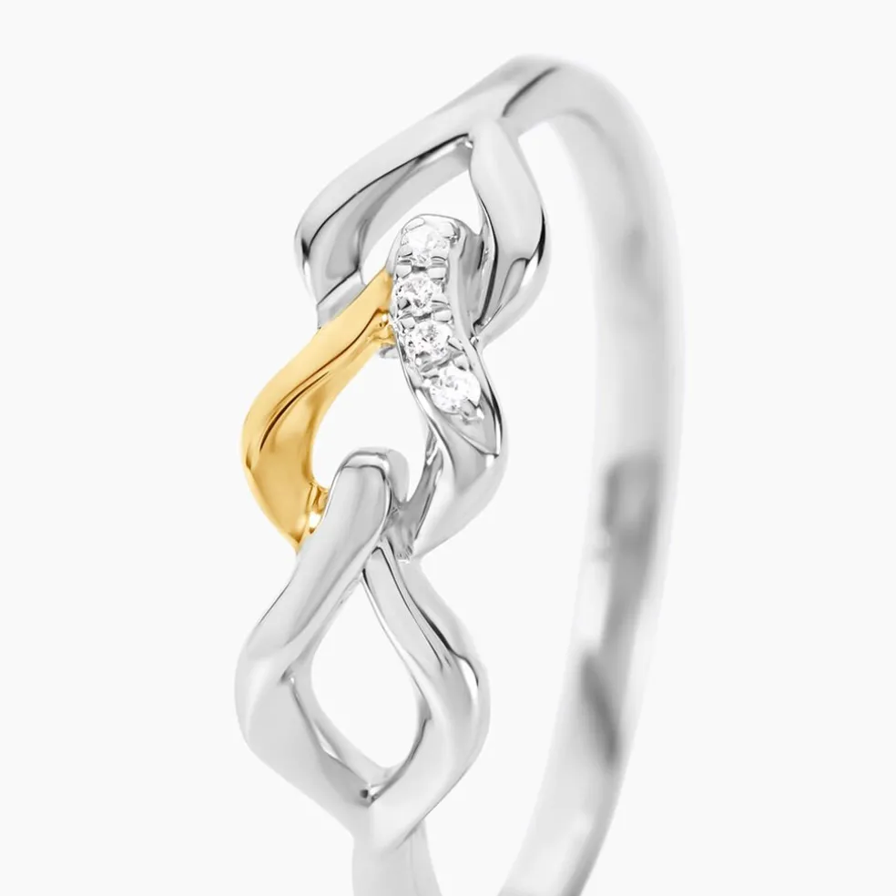 Bague Or Jaune Oxyde De Zirconium