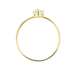 Bague Or Jaune Solitaire Harrietta Oxyde De Zirconium