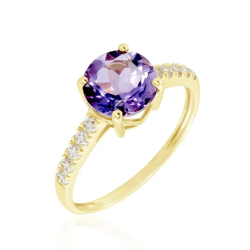 Bague Or Jaune Terese Améthyste