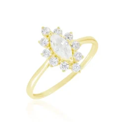 Bague Or Jaune Vladimira Oxyde De Zirconium