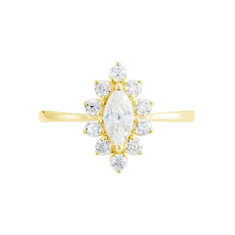 Bague Or Jaune Vladimira Oxyde De Zirconium