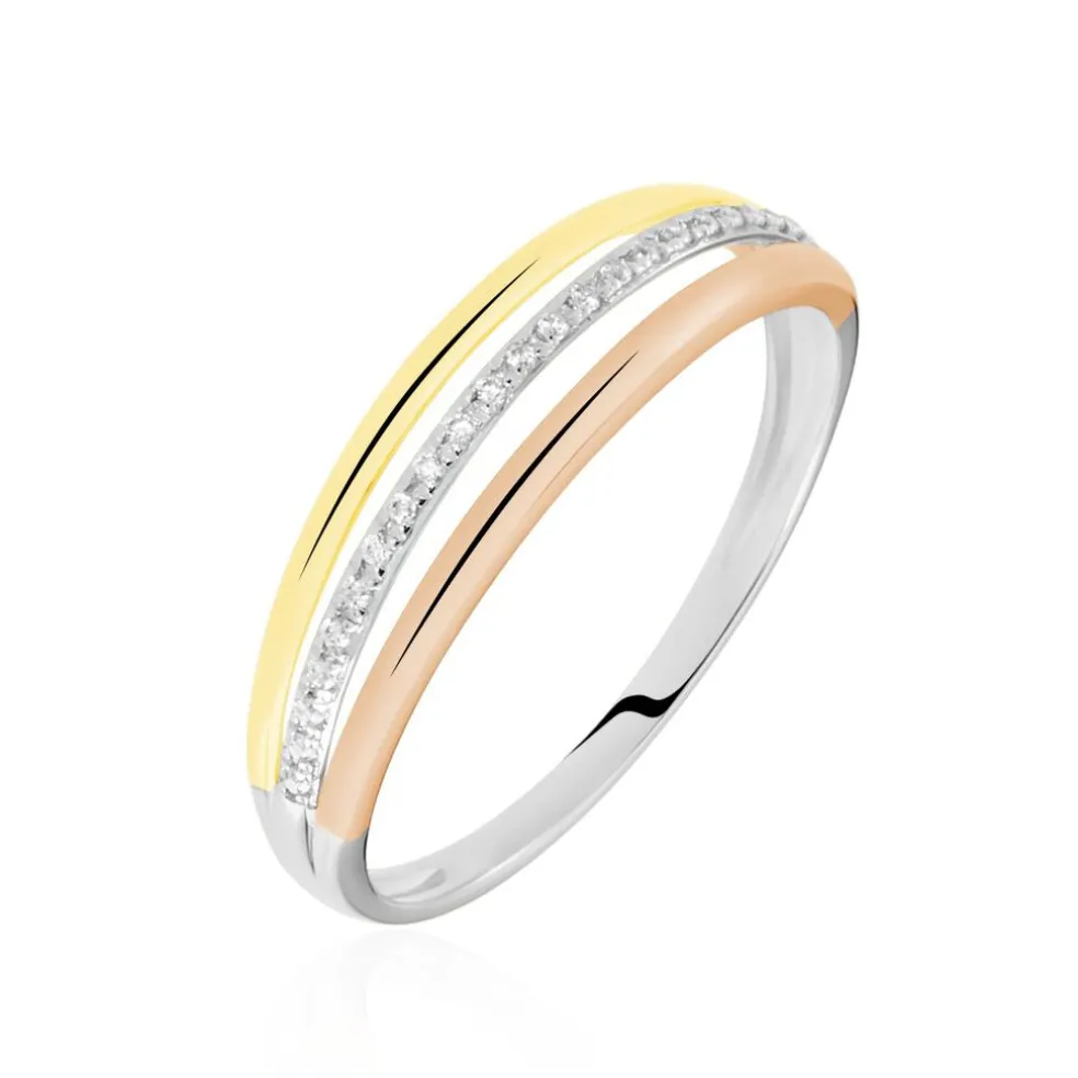 Bague Or Tricolore Vanadis Diamants