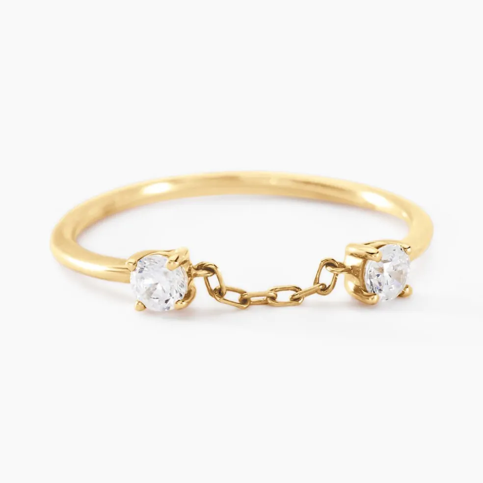 Bague Orion Or Jaune Oxyde De Zirconium