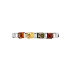 Bague Philo Argent Blanc Ambre
