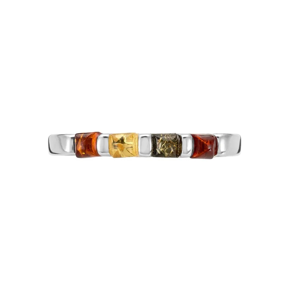 Bague Philo Argent Blanc Ambre