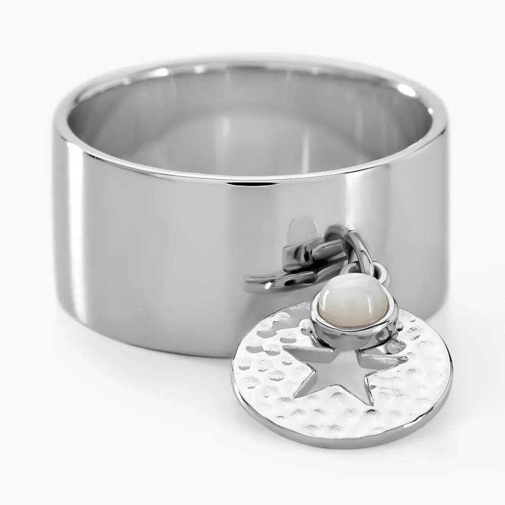 Bague Piassina Argent Blanc Nacre