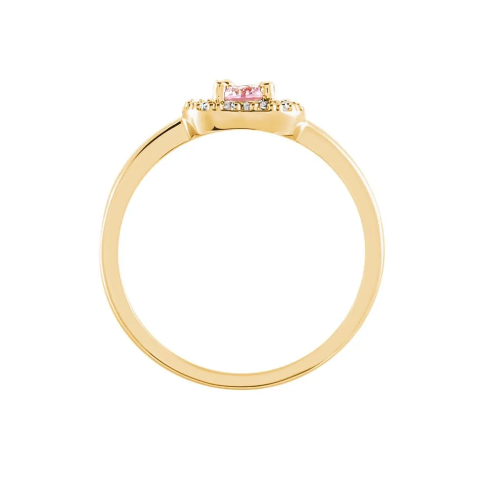 Bague Plaqué Or Jaune Alais Oxyde De Zirconium