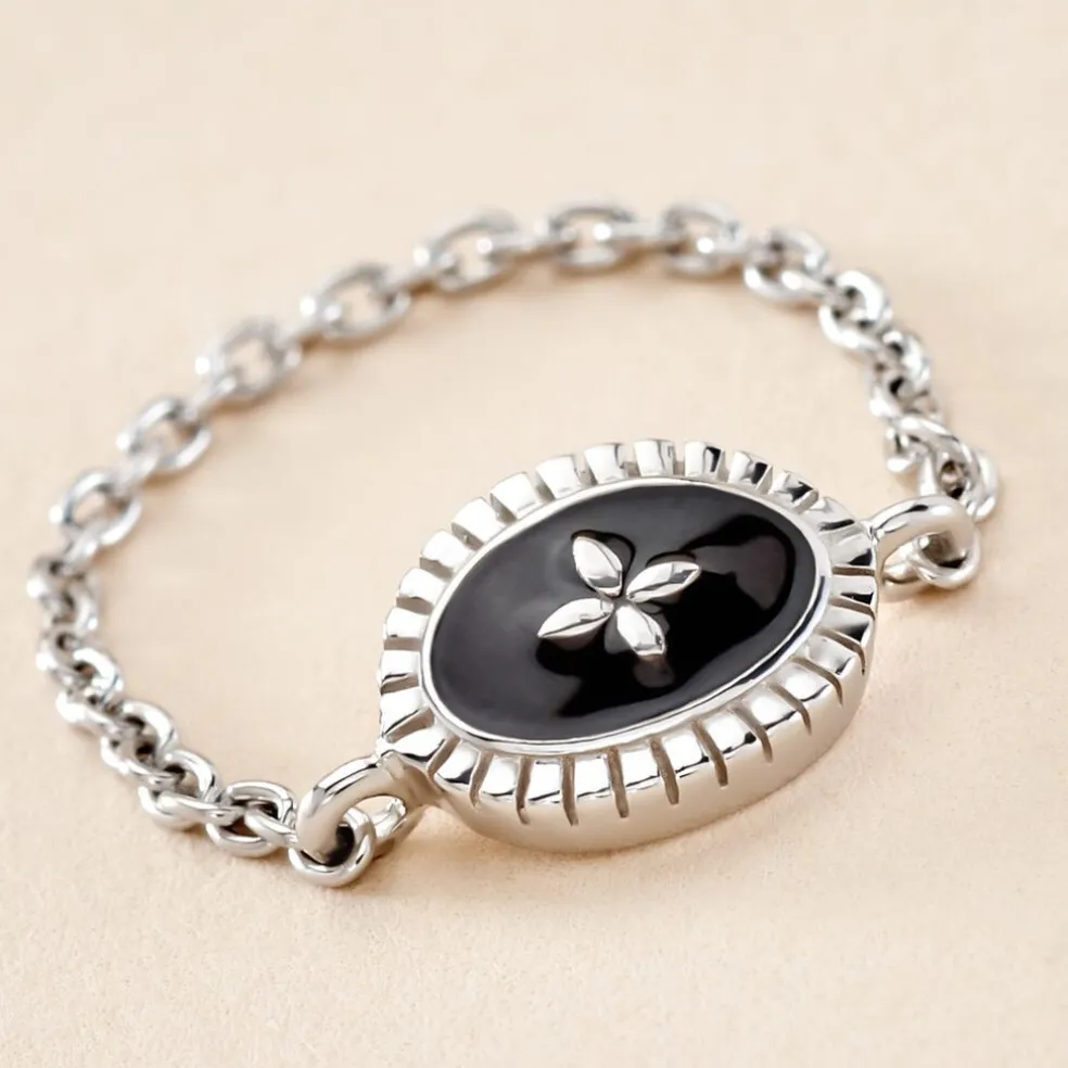 Bague Polka Argent Blanc