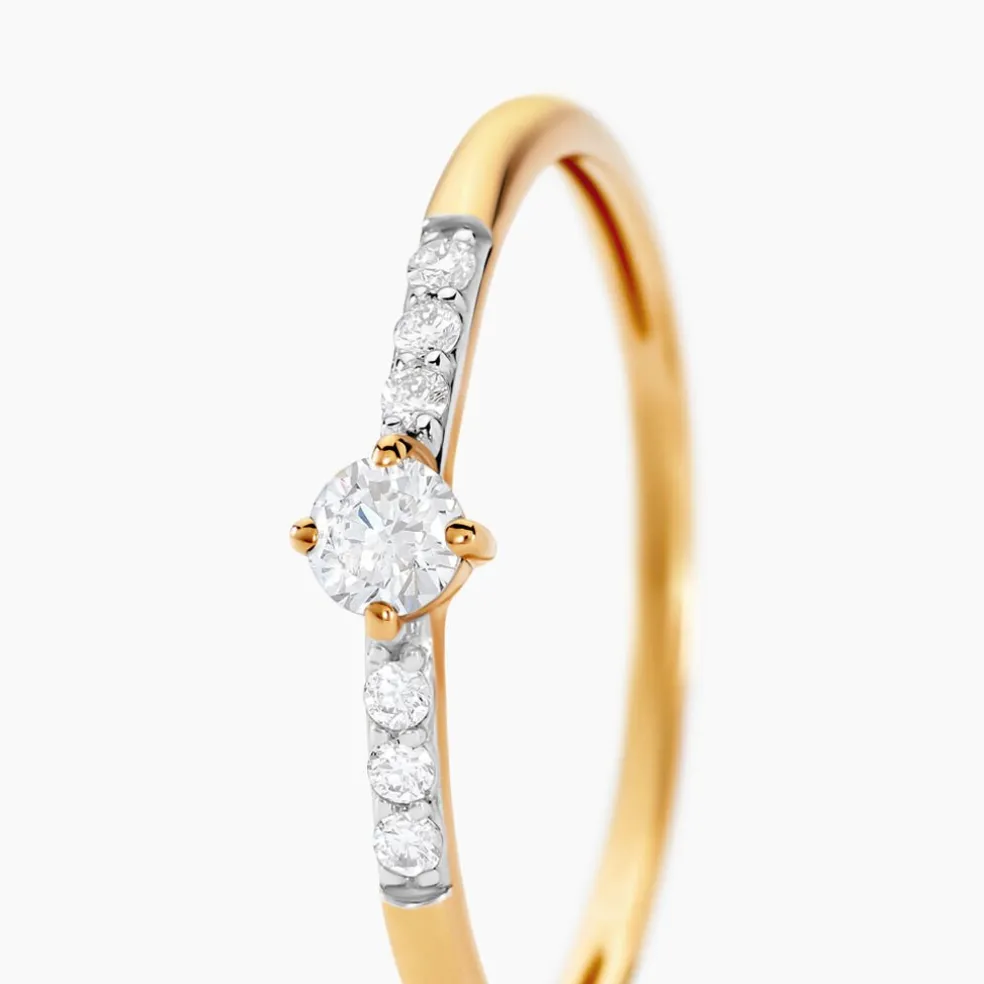 Bague Rebeckah Or Jaune Diamant Synthétique