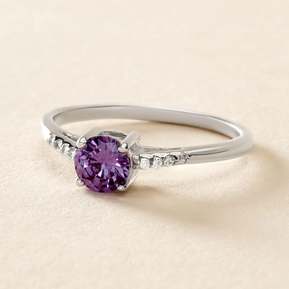 Bague Rio Argent Blanc Oxyde De Zirconium