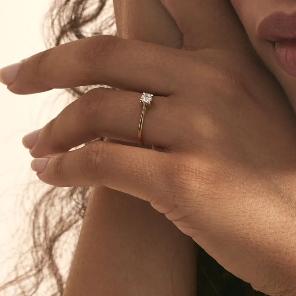 Bague Sandrine Or Jaune Diamant