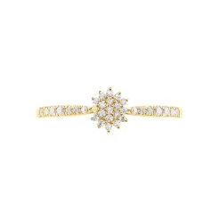 Bague Shin Or Jaune Oxyde De Zirconium